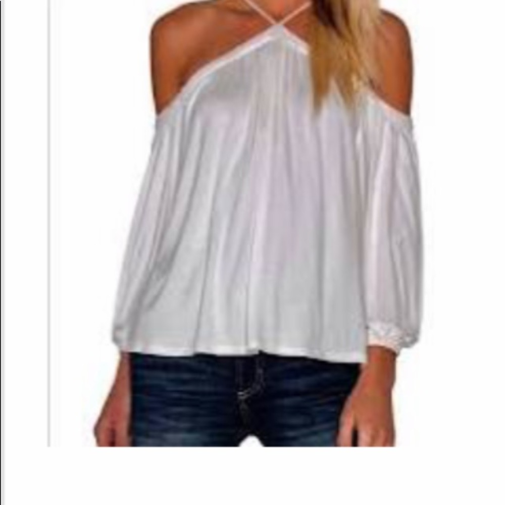 Ella Moss cold shoulder halter top